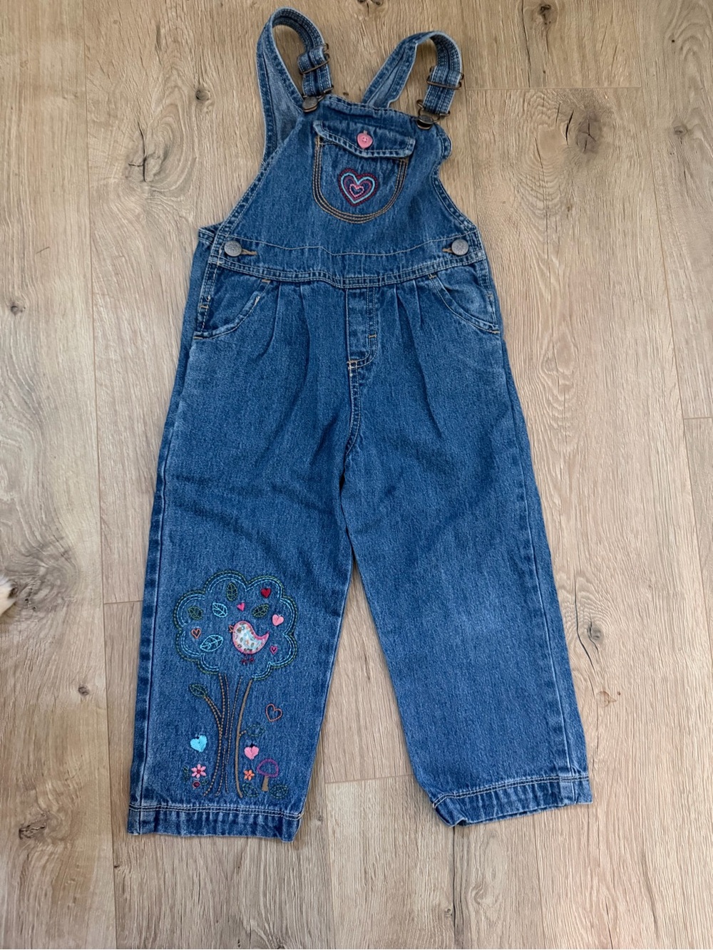 Vintage Embroidered Denim Overall